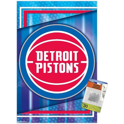 Trends International Nba Detroit Pistons - Maximalist Logo 23 Framed Wall  Poster Prints Barnwood Framed Version 14.725 X 22.375 : Target
