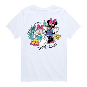 Boys' - Disney - Minnie and Daisy Tropicool Design Short Sleeve Graphic T-Shirt - 1 of 4