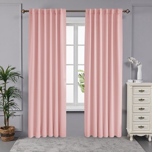 Deconovo Blackout Curtains 2 Panels - 42" W, Back Tab, Room Darkening - 1 of 4