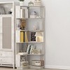 GDFStudio Mire 6-Tier Wooden L-Shaped Corner Bookcase with Open Shelves, Anti-Drop Panle and Anti Tipping Device - 2 of 4