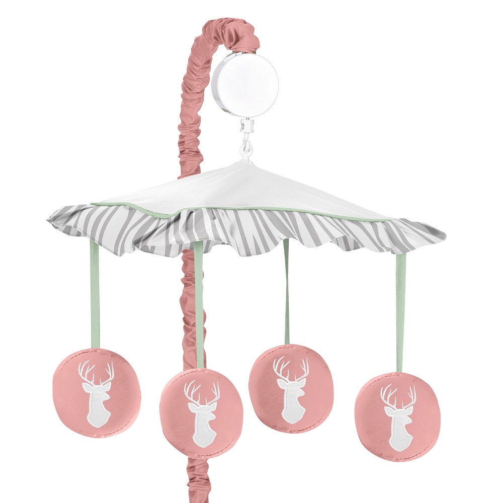 Sweet Jojo Designs Musical Crib Mobile - Coral & Mint Woodsy -  52428529