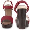 Perphy Women's Round Toe Platform Slingback Chunky Heel Sandals - 2 of 4