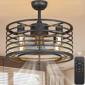 18-inch Caged Ceiling Fan, Low Profile Ceiling Fan - 1 of 4