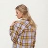 Anna-Kaci Women's Long Sleeve Plaid Button-Up Shirt with Front Pockets and Relaxed Fit - 4 of 4