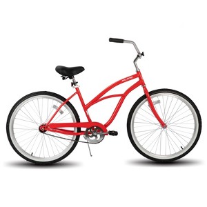 HILAND Jade 26 inch Beach Cruiser Bike for Adults Women Men, Step Through City Commuter Bicycle, Black/Blue/Red - 1 of 4