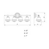 Vaxcel Huntley 4 - Light Vanity in  Oil Rubbed Bronze - 4 of 4