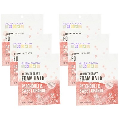 Aura Cacia Peaceful Patchouli and Sweet Orange Aromatherapy Foam Bath - Case of 6/2.5 oz