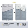 KingCamp 87x59" 2 Person 20 Degree Family Couple Sleeping Bag w/2 Pillows - image 3 of 4