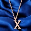 Slickblue Personalized Stainless Steel Initial Necklace, 16" Chain with 2" Extender, Rose Gold/Silver, Choose Letter I-Z - image 2 of 2