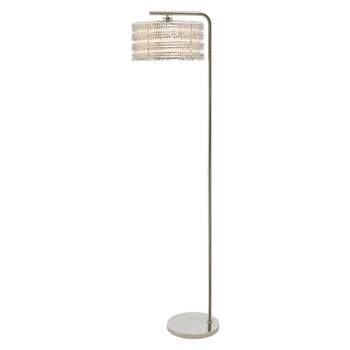 61.5" Quigley Silver Drum Shade Floor Lamp - River of Goods