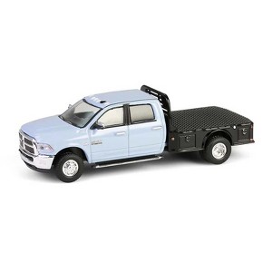 Greenlight 1/64 2018 Ram 3500 Dually Flatbed Truck, Robin’s Egg Blue, Dually Drivers Series 16 46160-C - 1 of 1
