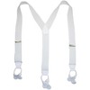 CTM Men's Elastic Button End Dress Suspenders with Silver Hardware - 3 of 4