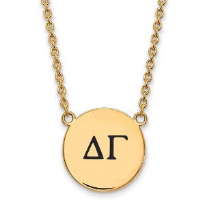 Black Bow Jewelry 14k Yellow Gold Plated Sterling Silver Delta Gamma Greek Life Necklace 18 Inch - 1 of 4