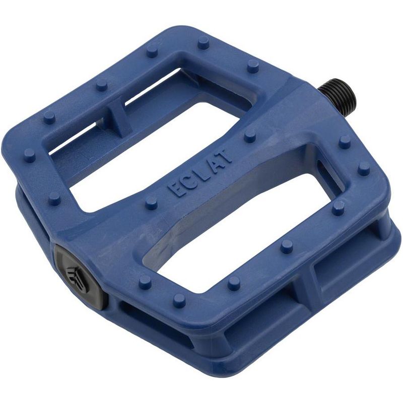 Eclat Centric BMX Platform Pedals 9/16" Nylon/Fiberglass Body Molded Pins Blue, 1 of 5