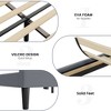 Queen Bed Frame with Headboard, Modern Upholstered Platform Bed in Linen Fabric, Mattress Foundation - 3 of 4