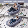 ORRD 5-Position Folding Lounge Chair - Plush Floor Sofa for Gaming, Meditation & Relaxation（Beige） - 4 of 4
