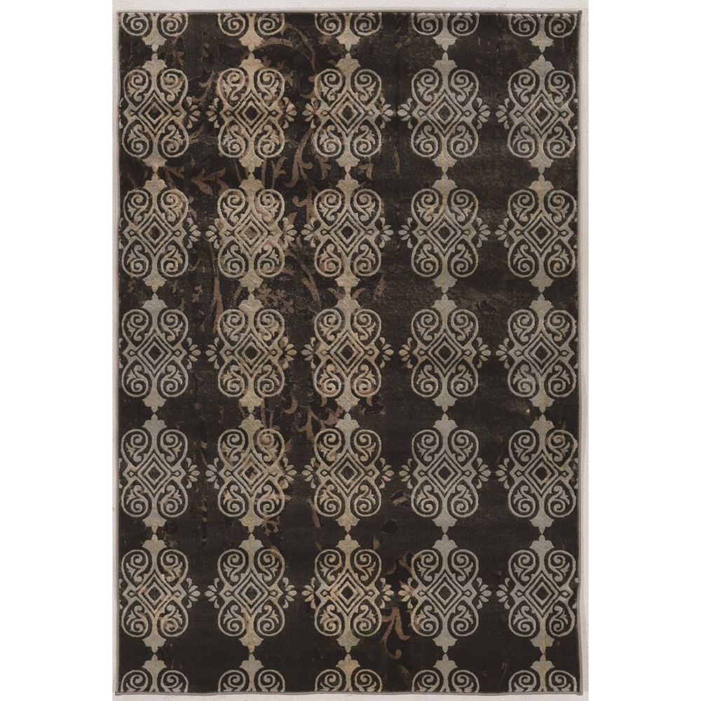 5'x7'6in Jewell Collection Vintage Royal Rug Beige - Linon