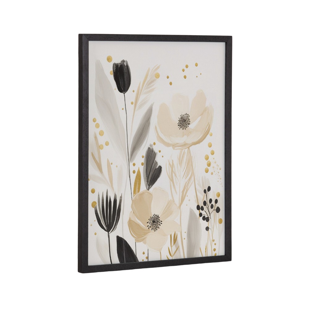 Photos - Other Decoration Kate & Laurel All Things Decor 12"x16" Gallery Modern Muted Cottage Floral Abstract Print by The Creative Bunch Studio Black