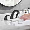 Sumerain Widespread Bathroom  Faucet, 8 inch Lavatory Sink Faucet with 3 Holes, Matte Black - 4 of 4
