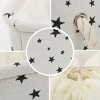 PiccoCasa Foldable Linen Fabric Drawstring Closure Closet Decorative Storage Bins - 4 of 4