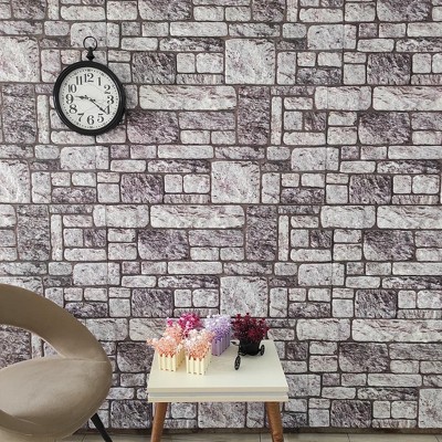 VidaXL 3D Wall Panels with Light Gray Brick Design 10 pcs EPS