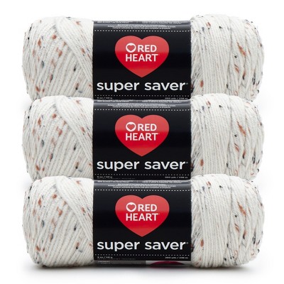 Red Heart Super Saver Yarn 3/Pack-Aran Fleck