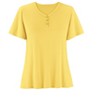 Collections Etc Super Soft V-Neck Henley Short Sleeve Pajama Top - 4 of 4