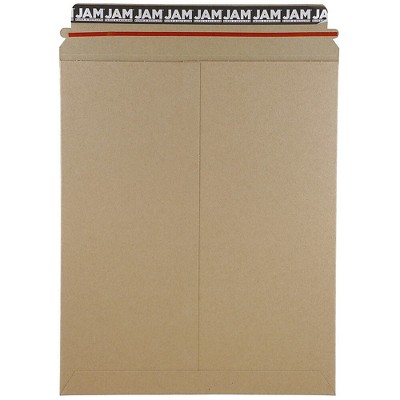 JAM Paper Stay-Flat Photo Mailer Envelopes 11x13.5 Kraft Self-Adh Closure 8866644