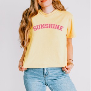 Simply Sage Market Sunshine Block Boxy Crop Top - 1 of 4