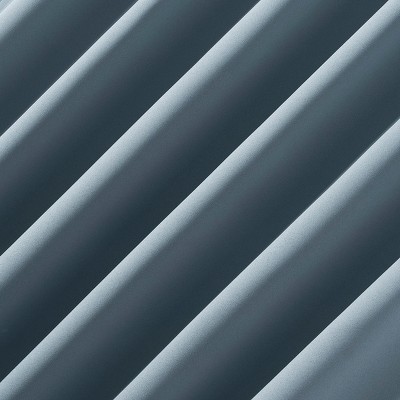 Denim Blue 84" Blackout Polyester Curtain Panel Pair