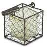 Cheung's Teska Square Glass Jar in Brown Wire Basket - Small - 4 of 4