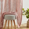 HLC.ME Linda Faux Linen Textured Semi Sheer Privacy Sun Light Filtering Window Rod Pocket Thick Curtains Panels, Set of 2 - 4 of 4