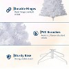 Clearance! 4.5 FT Prelit White Purple Gradient Snow Flocked Christmas Tree, Slim Pencil Xmas Tree, Auto-Open - 4 of 4