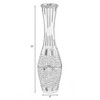 Uniquewise Antique 34-inch-tall Trumpet Style Floor Vase - Versatile Entryway or Living Room, or Bedroom Decor with Decorative Bamboo Brown - 4 of 4