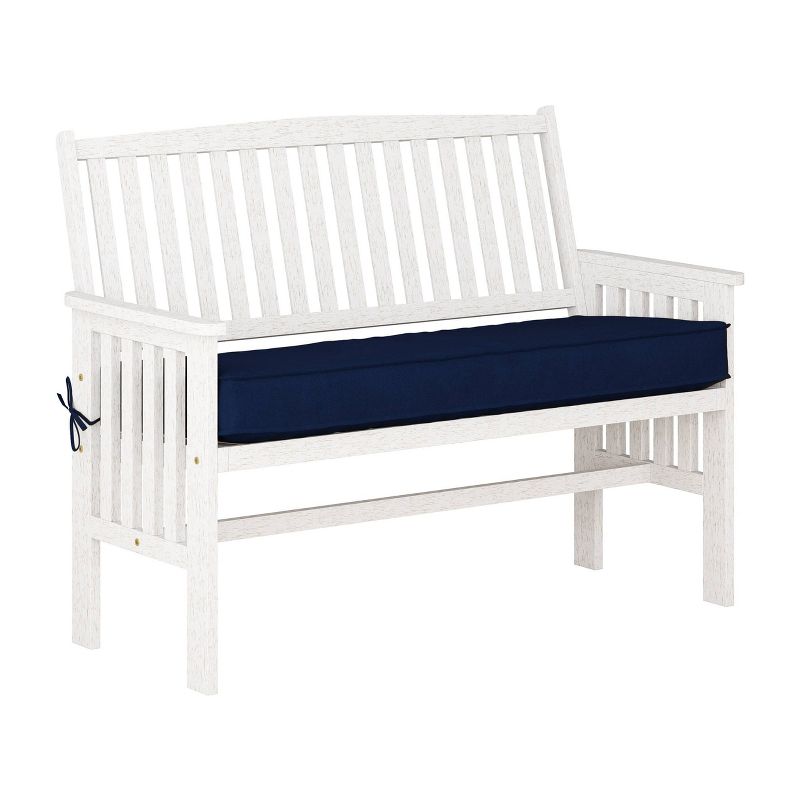 Outdoor Bench - Whitewash - CorLiving, 2 of 10