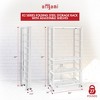 Origami R2 Series Folding Portable Heavy Duty Durable Powder Coated Steel Storage Rack with 10 Adjustable Shelves and Wheels - 3 of 4