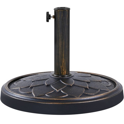 Yaheetech 26.5 Lb Heavy Duty Iron Market Patio Umbrella Base, Bronze ...