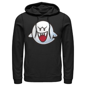 Men's Nintendo Mario Boo Ghost Smile Pull Over Hoodie - 1 of 4