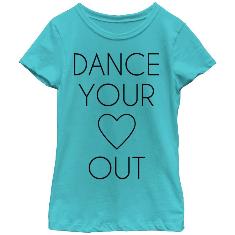 Girl's CHIN UP Dance Your Heart Out T-Shirt, 1 of 4