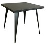 HomeRoots 32" Gray Steel and Metal Square Dining Table - 4 of 4