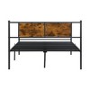 Okak Full Size Bed Frame with Headboard, Wood Panel Decoration, Easy Assembly, Black - 4 of 4
