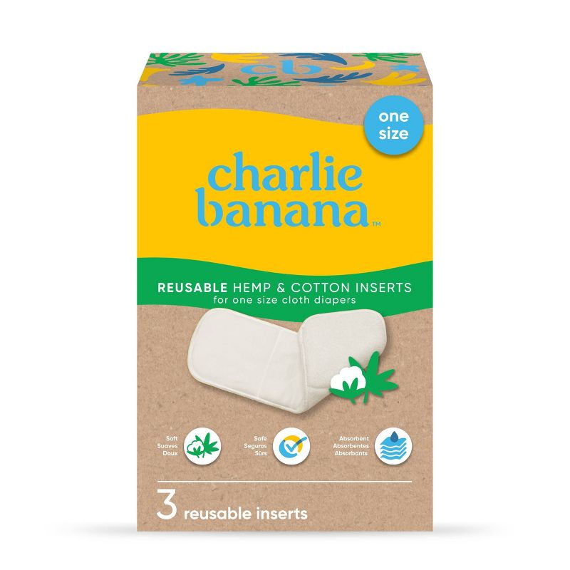 Charlie Banana Hemp Reusable Diaper Inserts - 3ct, 4 of 6