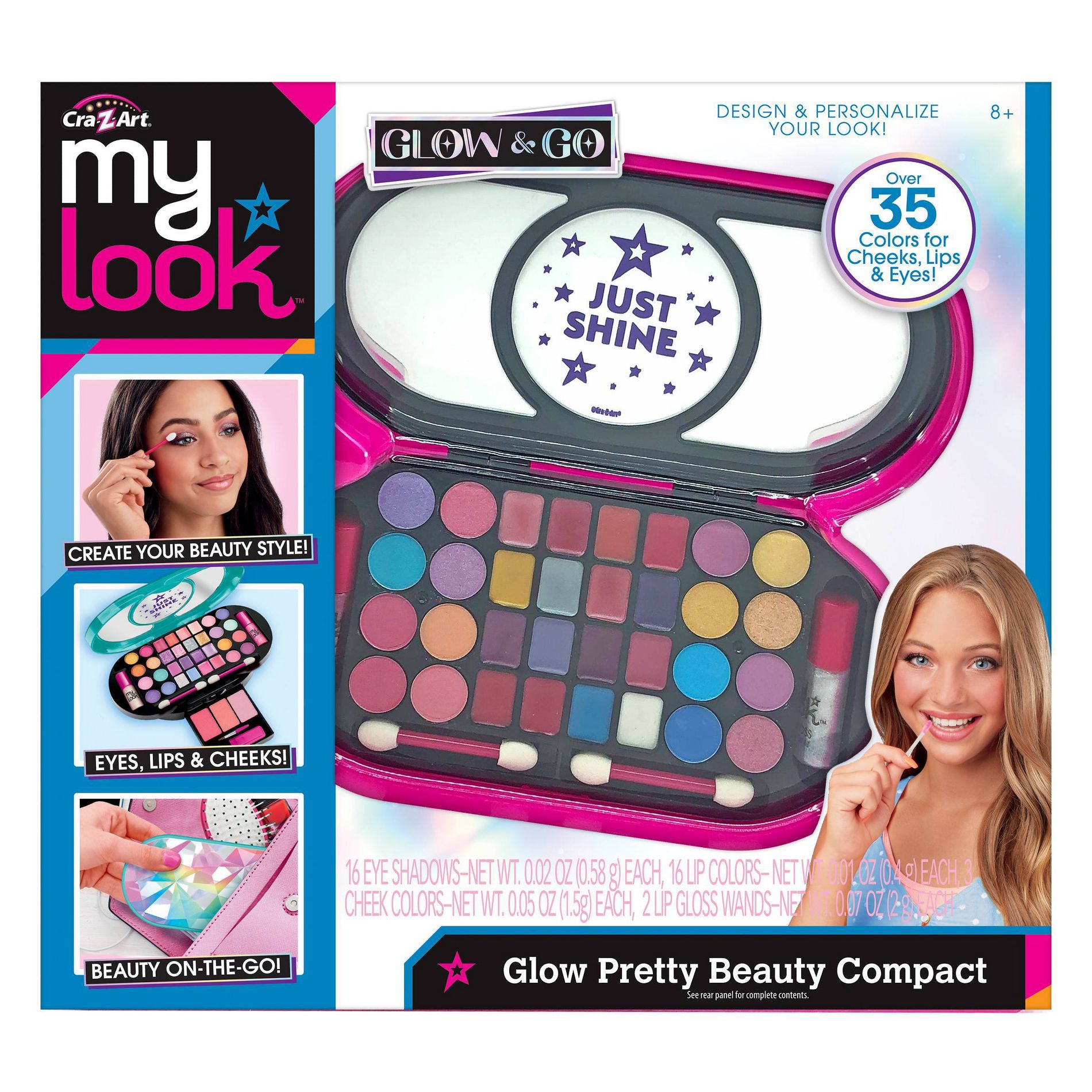 My Look Glow Pretty Beauty Compact: Craft Activity Kit with Applicator, Plastic Material