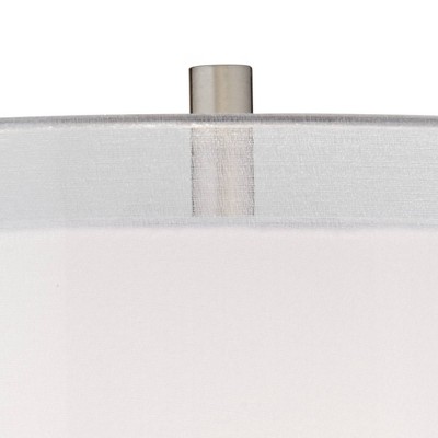 Roxie 65.5" Silver Brushed Nickel Floor Lamp with Linen Shade