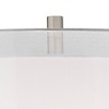 Possini Euro Design Roxie Modern Floor Lamp Standing 65 1/2" Tall Brushed Nickel Sheer Linen Double Drum Shade for Living Room Bedroom Office House - 3 of 4