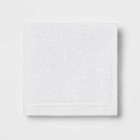 Essentials White Washcloth, 12, Cotton Sold by at Home