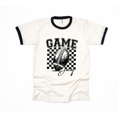 Simply Sage Market Women's Retro Football Game Day Short Sleeve Ringer Tee - image 1 of 4