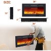 30 Inch Wall-Mounted Electric Fireplace - Adjustable Flame Color & Brightness, 750/1500W Quiet Heater with Overheat Protection - 3 of 4