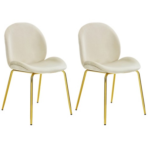 Set of 2 velvet accent online chairs