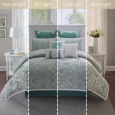 California King Sage Microfiber 9-Piece Comforter Set